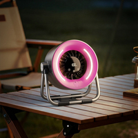Ventilateur brumisateur rechargeable portable avec pulvérisation rafraîchissante, affichage numérique, veilleuse, réservoir d'eau de 180 ml, batterie de 4000 mAh