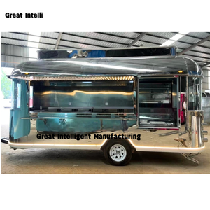 Gran oferta de camión de comida de catering de acero inoxidable de China Venta de camión de café y servicios de remolque de concesión de helados - Product Image 1