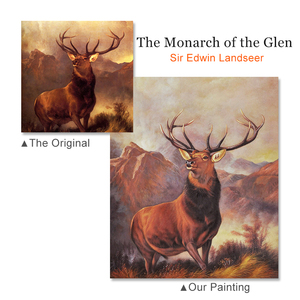 Vente en gros professionnel peint à la main célèbre peinture à l'huile classique sur toile de lin musée qualité reproduction animaux peinture - Product Image 3