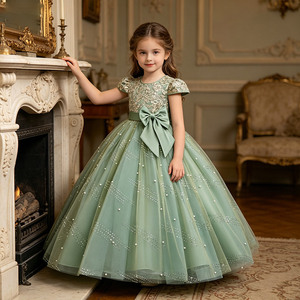 Royal Blue Flower Girl Dress - Blue Flowergirl Dress - Knee-Length Satin  A-Line