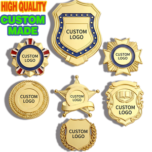 Spille Commemorative Personalizzate - Distintivi in Metallo Placcato Oro con Design a Scudo, <span class=keywords><strong>Aquila</strong></span> e <span class=keywords><strong>Stella</strong></span>, Personalizzabili per Premi, Cerimonie e Souvenir - Product Image 2