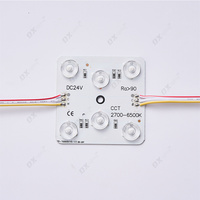 Module LED couleur Dural CCT Ajuster Tunable White 6LED 2700k 6500K DC24V Lentille publicitaire Module LED étanche pour boîte à lumière