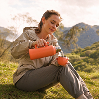 Tasse à maté en acier inoxydable à double paroi isolée, portable, personnalisable, pour l'aventure en randonnée