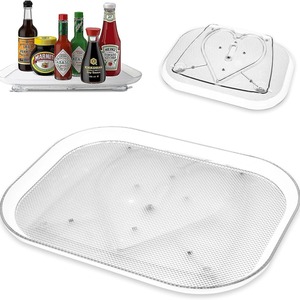 New <strong>Fridge</strong> <strong>Lazy</strong> <strong>Susan</strong> Turntable Organizer Refrigerator Clear Food Container <strong>Lazy</strong> <strong>Susan</strong> Turntable Organizer for Refrigerator - Product Image 1