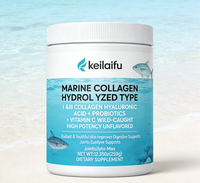 Poudre de peptides de collagène, protéines de collagène multiples, vitamine C, probiotiques, collagène hydrolysé pour les articulations, la santé intestinale, adultes