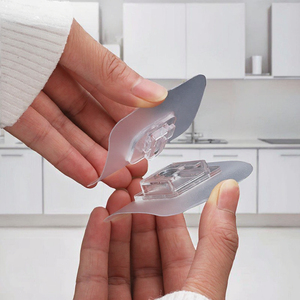 Strong Double-Sided Adhesive Transparent Sucker <strong>Wall</strong> Hook Foldable Heavy-Duty <strong>Storage</strong> <strong>Rack</strong> for Kitchen Bathroom Tools - Product Image 3