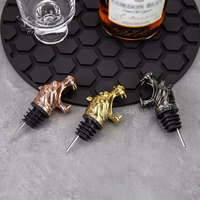 Dispensador de Vino Personalizado de Metal con Diseño de Animal, Vertedor Rápido de Licor, Aireador, Boquilla Reutilizable, Dispensador Cónico para Botellas de Vino y Chupitos