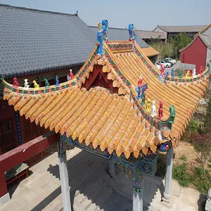 寺庙屋顶顶部设计中国传统屋顶瓦龙