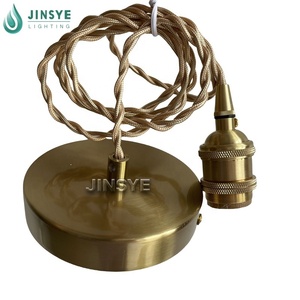 Portalampada <span class=keywords><strong>Vintage</strong></span> in Ottone Ramato E26 E27 con Anello per Paralume e Attacco Filettato - Product Image 4