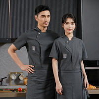 Vêtements de travail professionnels : T-shirt blanc pour la restauration, la cuisine, le chef, le boulanger, le serveur, l'hôtelier, la veste de cuisinier, la tenue de café, l'ensemble de travail