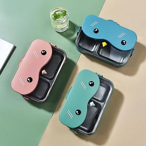 Boîte à lunch <span class=keywords><strong>Kawaii</strong></span> de conception de compartiment incluse Boîte de rangement de lunch en plastique d'acier inoxydable de qualité alimentaire Boîte à lunch Bento pour enfants - Product Image 4