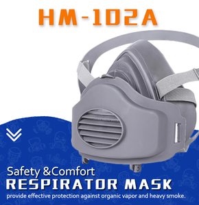 Masker <span class=keywords><strong>Respirator</strong></span> silikon tahan Gas KN95, dapat digunakan kembali ukuran dapat diatur dengan Filter yang dapat diganti untuk perlindungan debu industri - Product Image 1