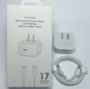40W PD <b>USB</b> <b>C</b> Fast Charger Kit 1M Braided Type-<b>C</b> Cable US EU UK Plug Handy Fast Charging <b>Adapter</b> for Phone Tablet Laptop - Product Image 6