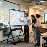 Pantalla Inteligente Todo en Uno HRAY de 55 Pulgadas para Negocios, Frecuencia de Actualización de 60 Hz, Relación de Contraste de 1200:1, Personalización OEM y ODM Disponible