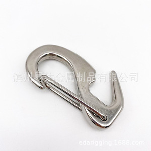 Gancho de cola de milano de acero inoxidable Eda 316 de 55 mm, gancho de resorte pulido para uso general en la industria náutica - Product Image 5