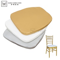 Vente en stock de coussin de chaise Chiavari Phoenix Napoléon, épaisseur 4,5 cm, panneau en mousse PU vinyle avec autocollant en velcro, matériau plastique