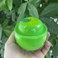 Botol Plastik Kosmetik 120g Bentuk Buah Wadah Krim ABS Bentuk Silinder dengan Penutup Pipet untuk Krim Mata