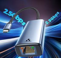 Adaptador de Red Ethernet 2.5GbE USB C RJ45 Directo de Fábrica, Tarjeta LAN Externa NAS, Convertidor Multipuerto para Juegos, OEM, Venta al Por Mayor