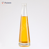 Bouteille en verre classique vide de forme conique/cylindrique 375 ml 500 ml pour Bordeaux, champagne, gin, tequila, liqueur, vin