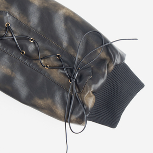 Chaquetas de Cuero Cortas y Suaves de Nueva Llegada de Fabricantes de <span class=keywords><strong>Ropa</strong></span> Urbana, Chaqueta de Cuero <span class=keywords><strong>Vintage</strong></span> Desgastada para Hombre - Product Image 4
