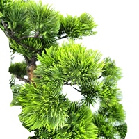 Bonsaï artificiel décoratif en pin vert, plante en pot avec fil de plastique et de fer pour la maison ou le jardin, 180 cm