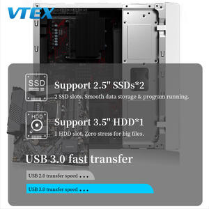 Boîtier PC professionnel blanc 8L SPCC en acier prend en charge Micro ATX <span class=keywords><strong>Mini</strong></span> <span class=keywords><strong>ITX</strong></span> SSD HDD 210mm GPU personnalisé Type-C <span class=keywords><strong>Compact</strong></span> Office Computer case - Product Image 5