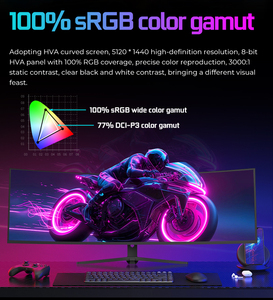 Moniteur <span class=keywords><strong>incurvé</strong></span> 5K 1500R 49 pouces 32:9 ultra-large, <span class=keywords><strong>écran</strong></span> d'ordinateur 120 Hz/165 Hz/240 Hz, dalle VA, moniteurs de jeu LCD en vente - Product Image 4