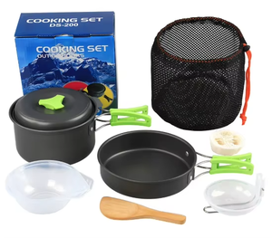 Juego de Utensilios de Cocina Portátiles de Aluminio Anodizado de la Más Alta Calidad, No Tóxico, Superficie Antiadherente, Capacidad de 1-2L, Paquete Mega Todo en Uno para Exteriores - Product Image 5