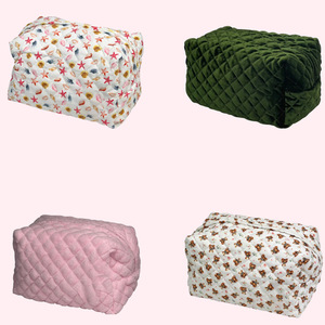 Instagram-worthy teddy bear and seashell cosmetic bag, large capacity stationery storage bag, pencil <b>case</b>, travel portable - Product Image 1