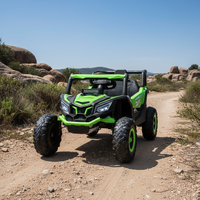 Voiture électrique 12V 4x4 pour grands enfants, jouet électrique UTV avec télécommande parentale, pneus en plastique, 4 amortisseurs