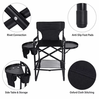 Chaise de Maquillage Pliante Professionnelle en Fer, Chaise de Réalisateur Robuste et Haute, Promotion