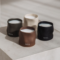 Bougie parfumée artisanale de luxe NOVA, style nordique, pour la maison |   Vase en céramique artistique au design unique, très parfumé, Diwali Ramadan