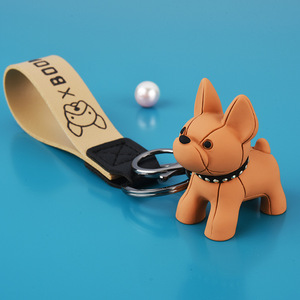 <span class=keywords><strong>Porte</strong></span>-<span class=keywords><strong>clés</strong></span> 3D en PVC pour sac à dos, breloque voiture dessin animé, bracelet en cuir PU pour femmes et hommes - Product Image 3