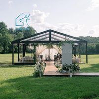 Tente chapiteau de mariage transparente pour l'extérieur Belle tente de salle de mariage Tente transparente de luxe pour 200 personnes