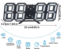 Reloj Despertador LED Digital con Números Blancos, Control por Voz 3D, Función de Repetición, Ajuste Automático de Brillo, Alimentación USB, Decoración para el Hogar