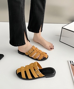 <span class=keywords><strong>Mules</strong></span> plates décontractées en cuir tressé pour femme, légères, tendance, <span class=keywords><strong>de</strong></span> <span class=keywords><strong>luxe</strong></span>, style créateur, à enfiler, pour l'extérieur - Product Image 4