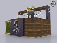 Conception spéciale pour les kiosques alimentaires des centres commerciaux |   Support d'exposition pour baies d'açai |    Étal en bois massif à vendre