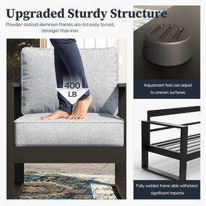 Set <span class=keywords><strong>da</strong></span> <span class=keywords><strong>Giardino</strong></span> <span class=keywords><strong>con</strong></span> Divano e <span class=keywords><strong>Tavolo</strong></span> per Esterni, Arredamento <span class=keywords><strong>da</strong></span> Patio E-commerce, Vendita Calda, Montaggio Rapido, Set Conversazione per Terrazza - Product Image 6