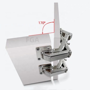 Charnières de porte de placard de cuisine robustes à grand angle de 170 degrés, sans fermeture amortie, pour la maison, l'école, l'hôpital, la chambre, le bureau à domicile - Product Image 3