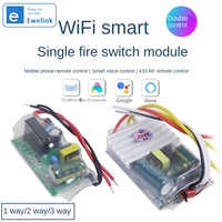 Module d'interrupteur intelligent WiFi evelink RM-7 à un seul bouton, commande vocale à distance par téléphone portable, contrôle double à une/deux/trois voies