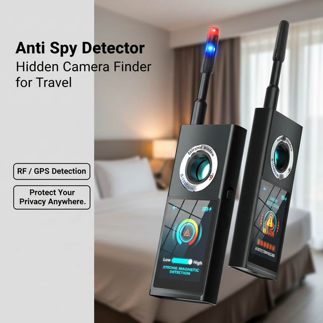 F888 2026 New AI Anti Spy Portable Personal Alarm RF Signal GPS Finder Full Touch Screen Rechargeable Lithium Battery 130dB