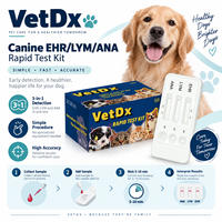 Bandelette de test combinée EHR/ANA/LYM pour chiens, test rapide d'Ehrlichia, d'Anaplasma et de Lyme, kit de diagnostic vétérinaire pour clinique