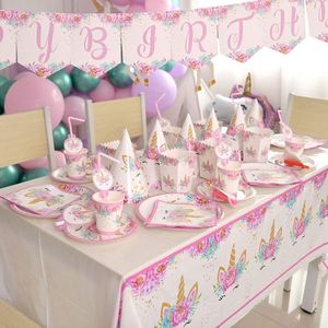 Juego de Platos, Vasos y Servilletas de Unicornio Mágico para Decoración de Fiestas Infantiles, Artículos para Fiestas de Cumpleaños - Product Image 3