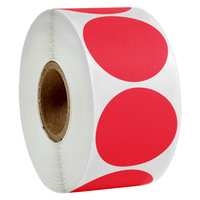 500 pièces/rouleau 1 pouce coloré circulaire auto-adhésif étiquette autocollants enveloppe étanchéité, décoration cadeau couleur unie étiquette ronde