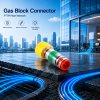 Connecteur de blocage de gaz pour micro-conduit de haute qualité, transparent, à raccordement rapide, pour micro-tuyau, vente en gros de pièces de fibre optique