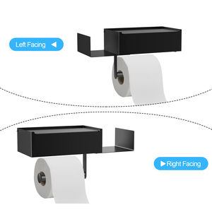 Portarotolo da Bagno in Acciaio Inox da Parete <span class=keywords><strong>con</strong></span> <span class=keywords><strong>Mensola</strong></span> <span class=keywords><strong>Porta</strong></span> <span class=keywords><strong>Salviette</strong></span> Umidificate - Product Image 4