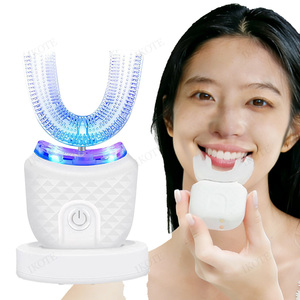 Spazzolino Elettrico Sonico Personalizzato a Basso MOQ, a Forma <span class=keywords><strong>di</strong></span> U, Ricaricabile, Impermeabile, con Luce Sbiancante per Denti - Product Image 1