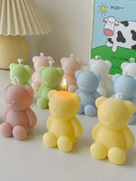 3d Bär Serie erhöhte handgeformte Aromatherapie-Kerze niedliche handgemachte duftende Kerze Raumdekoration Heimdekoration Kerze