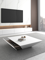 Nouvelle Arrivée Table Basse Marbre Noir Meuble Salon