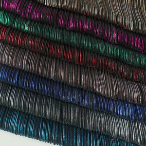 Nhà Máy Giá Xếp Li <span class=keywords><strong>100</strong></span> <span class=keywords><strong>Polyester</strong></span> xếp li Interlock lá Jersey nghiền nát vải cho Ăn mặc - Product Image 2